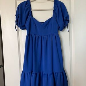 TCEC Royal Blue Babydoll Mini Dress